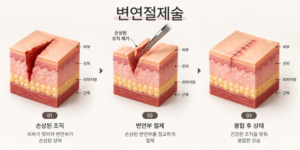 열상봉합, 변연절제술이 필요한 이유는 무엇일까? 2